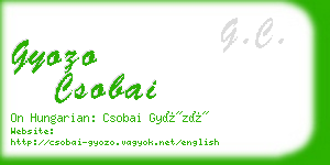 gyozo csobai business card